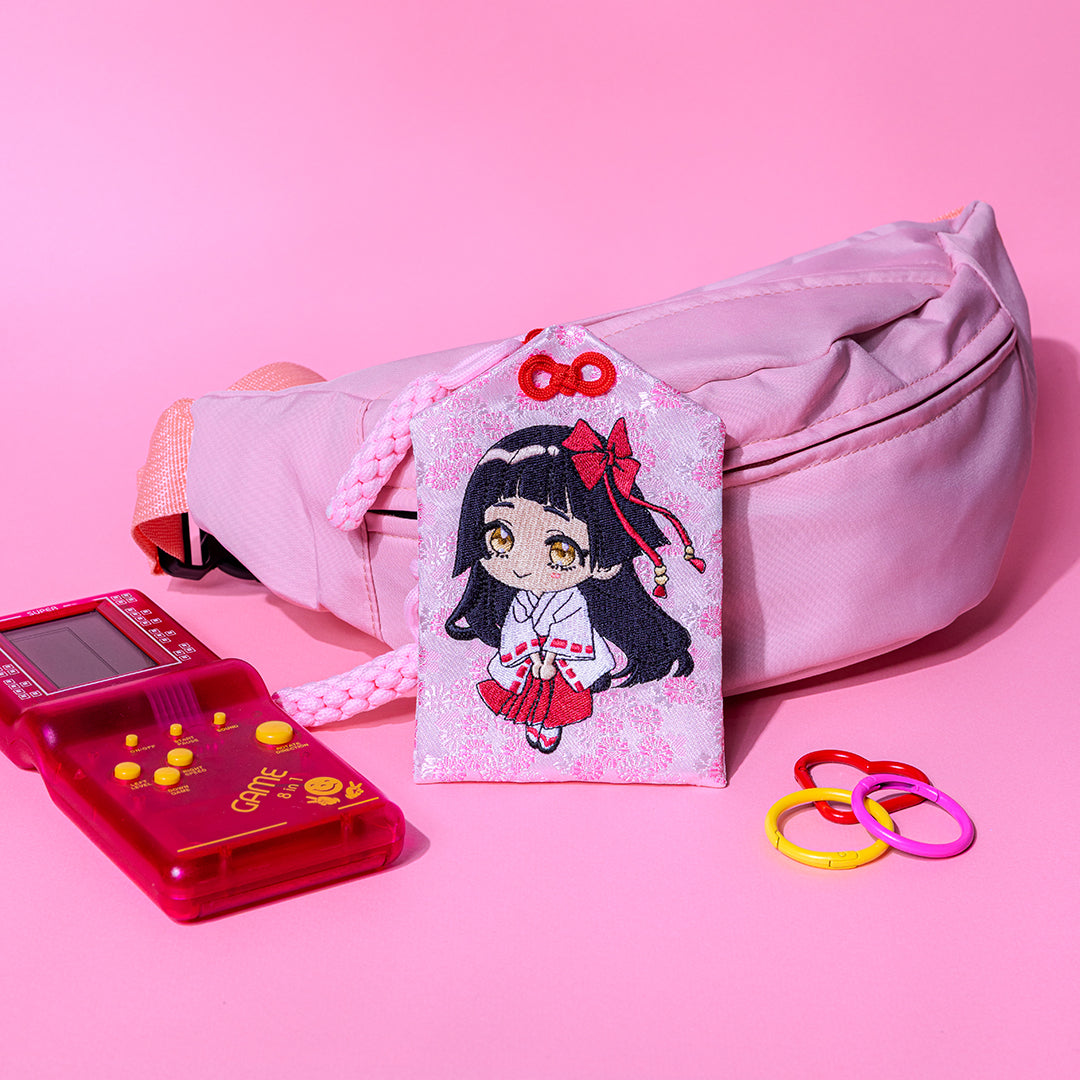 Minori Chigusa Omamori Charm – Large | Embroidered, Made in Japan